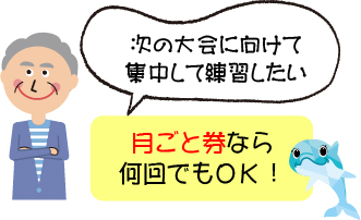 月ごと券なら何回でもOK